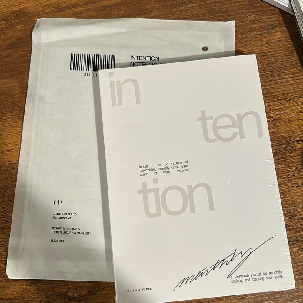 Cloth and paper new intention journal